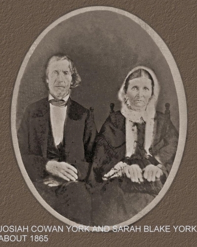 Josiah Cowan York and Sarah Blake York about 1865